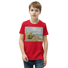 Load image into Gallery viewer, Premium Soft Crew Neck - van Gogh: Fishing Boats on the Beach
