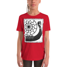 Load image into Gallery viewer, Premium Soft Crew Neck - Viking Drakkar with Circle of the Black Sun
