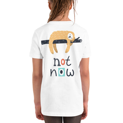 Premium Soft Crew Neck: Print on the BACK - Not Now!