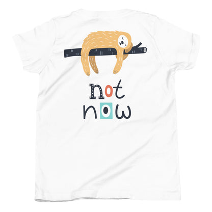 Premium Soft Crew Neck: Print on the BACK - Not Now!