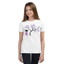 Load image into Gallery viewer, Premium Soft Crew Neck - Kokeshi Doll with Purple Flowers
