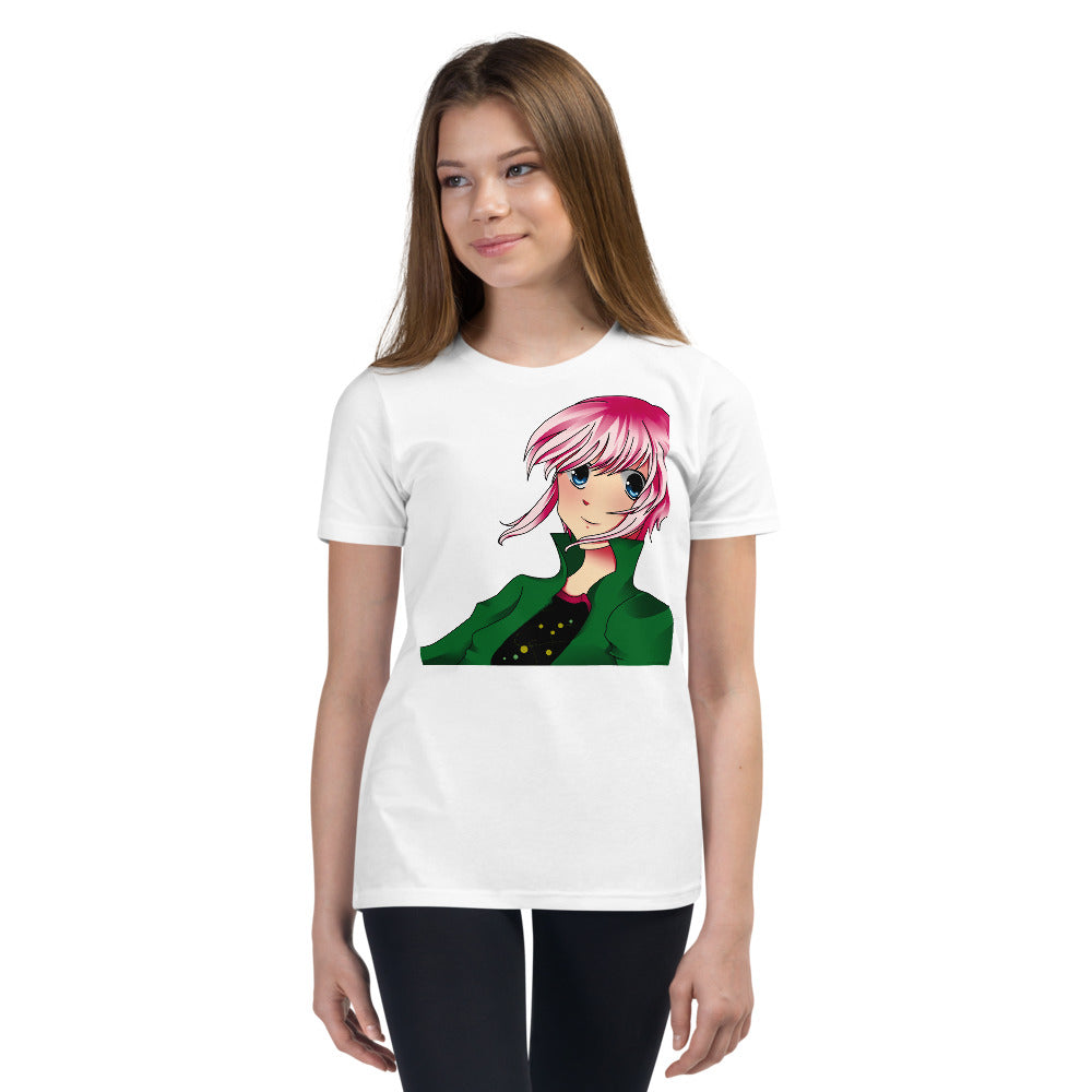 Premium Soft Crew Neck - Pink Haired Amine Girl