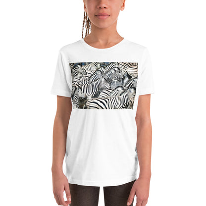 Premium Crew Neck Tee - Zebras Running Through Water