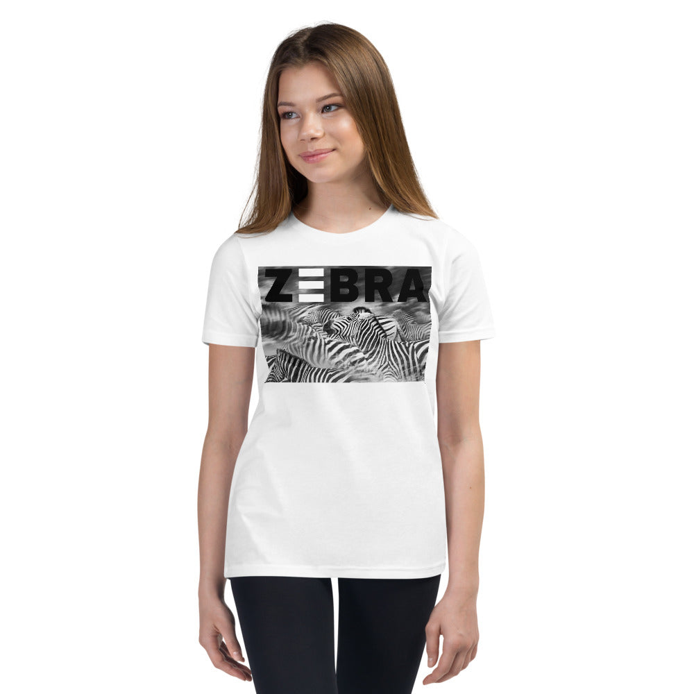 Premium Crew Neck Tee - Zebra Blur