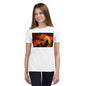 Premium Soft Crew Neck - Wolves Howling in Orange Moonlight