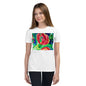 Premium Soft Crew Neck - Red Flower Watercolor #2