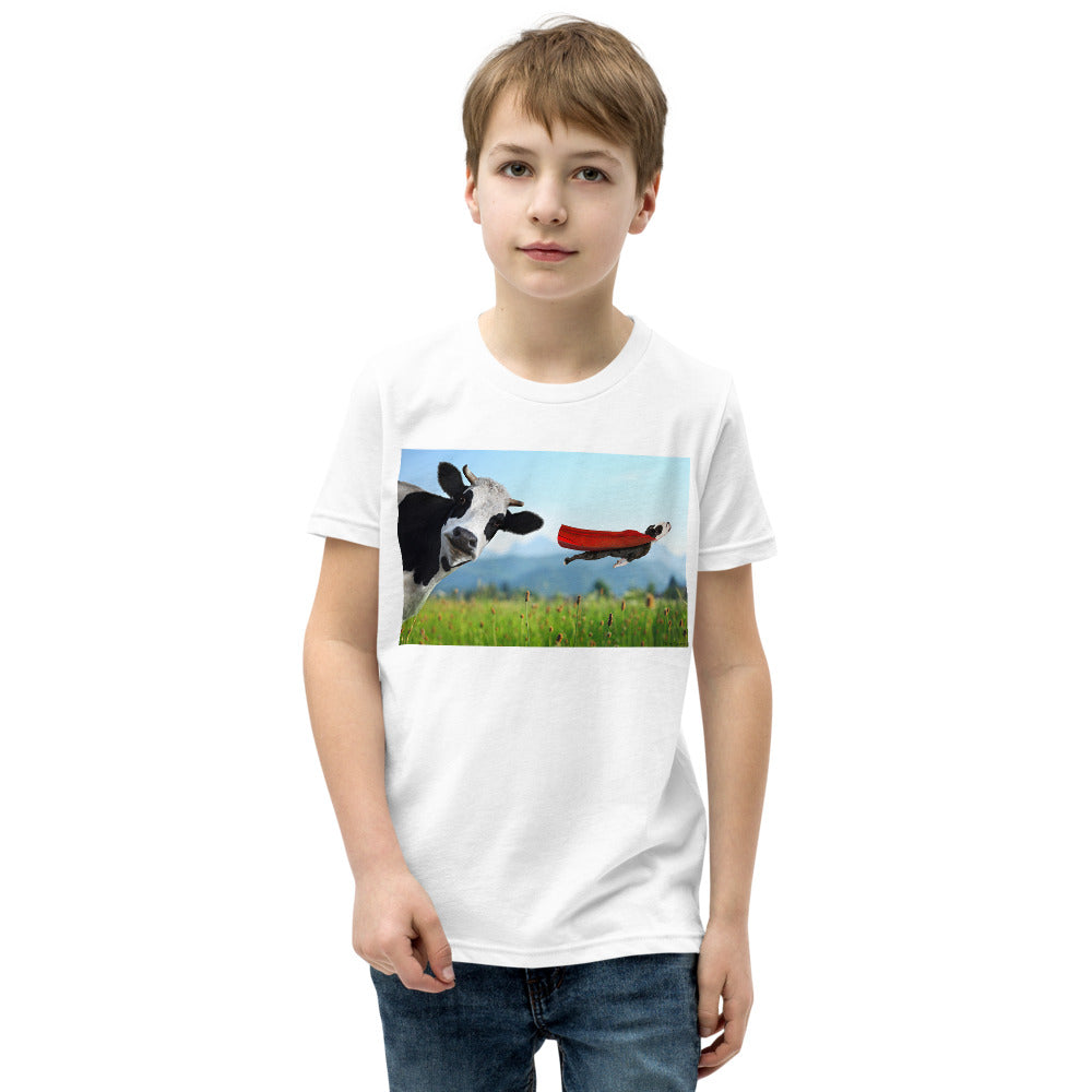 Premium Soft Crew Neck - Cow & Super Dog