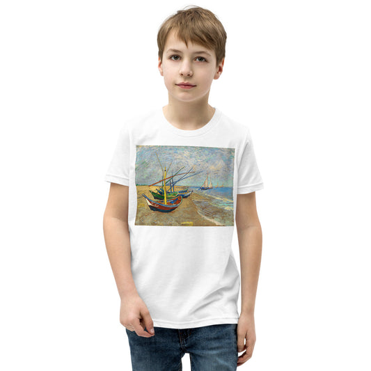 Premium Soft Crew Neck - van Gogh: Fishing Boats on the Beach