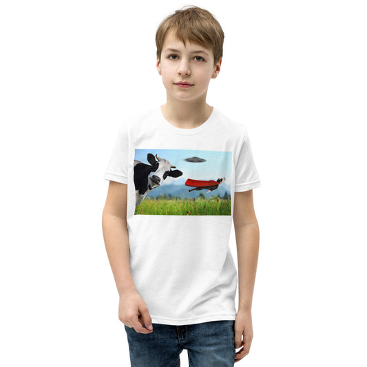 Premium Soft Crew Neck - Cow & Strange Flying Things